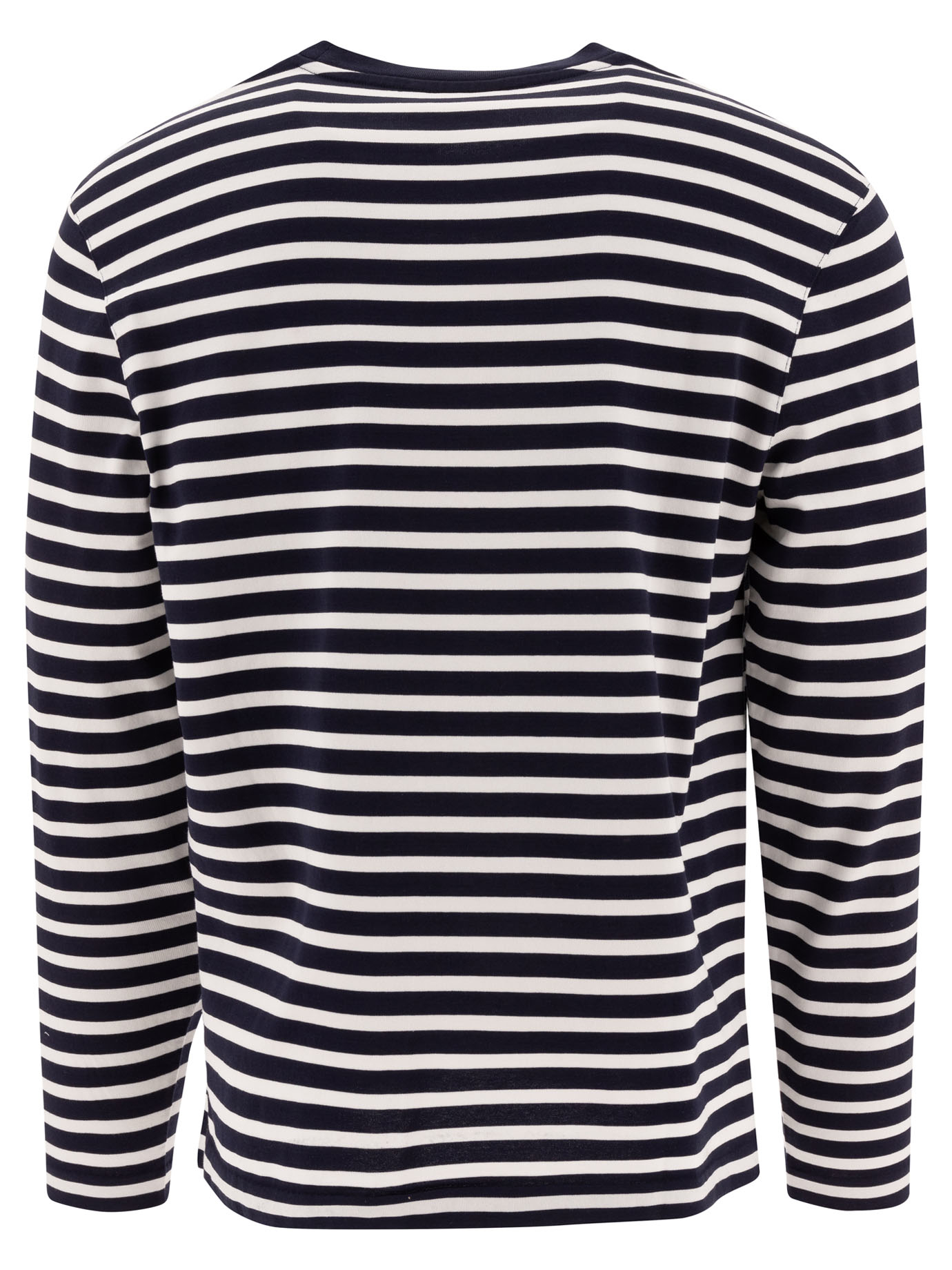 MAISON KITSUNÉ Blue Bold Fox Head striped t-shirt